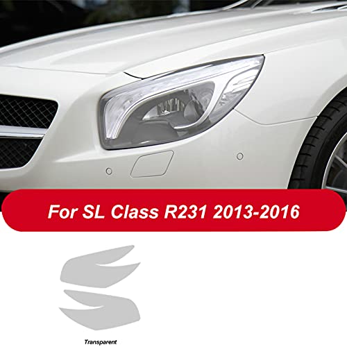 CGFZNUB Auto Koplamp Beschermfolie Transparant Zwart TPU Sticker, voor Mercedes Benz SL Klasse R231 2013-2016 AMG… - Image 3