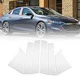 FZJDSD 6pcs Chrome Silver Side Door Window Pillar Posts Cover Trim Compatible with Chevrolet Malibu 2016-2023,Window Center Pillar Decorative Decals