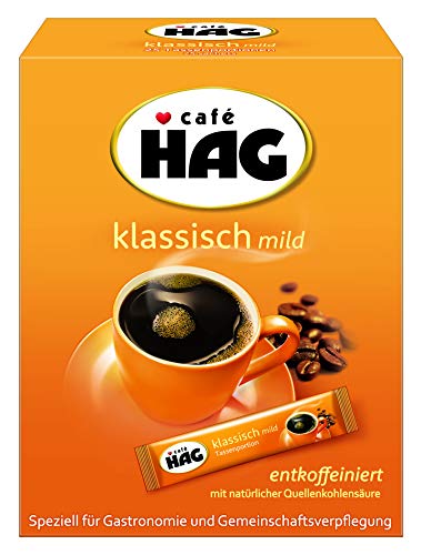 Café HAG Klassisch Mild löslicher entkoffeinierter Bohnenkaffee als Stick, Instant Kaffee, 8 x 25 Einzelportionen à 1,8 g, für 200 Getränke