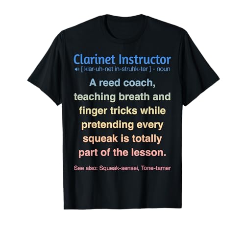 Instructor de clarinete divertido Camiseta