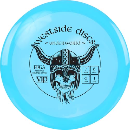 Westside Discs VIP Underworld Disc Golf Fairway Driver | Understable Fairway Driver for Anhyzers & Rollers | Durable VIP Plastic | Ideal for Beginners & Advanced Players | 170-176g (Blue)