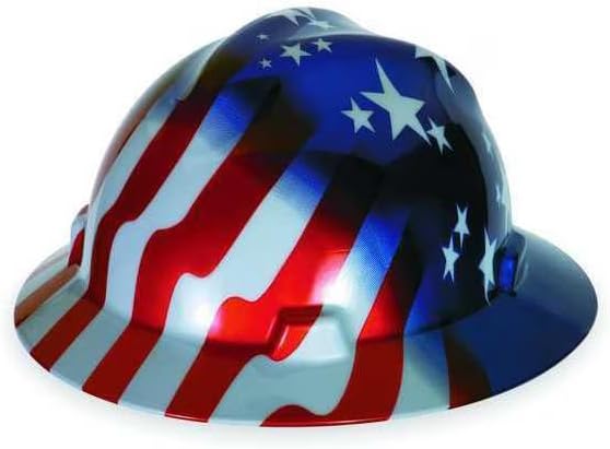 Full Brim Hard Hat, Type 1, Class E, Ratchet (4-Point), Red