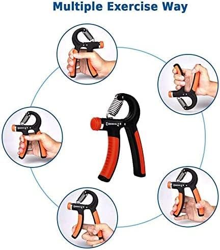 Image of Fitfix Adjustable Hand Grip Strengthener, Hand Gripper for Men & Women for Gym Workout Hand Exercise Equipment to Use in Home for Forearm Exercise, Finger Exercise Power Gripper (10-40 Kg) Black