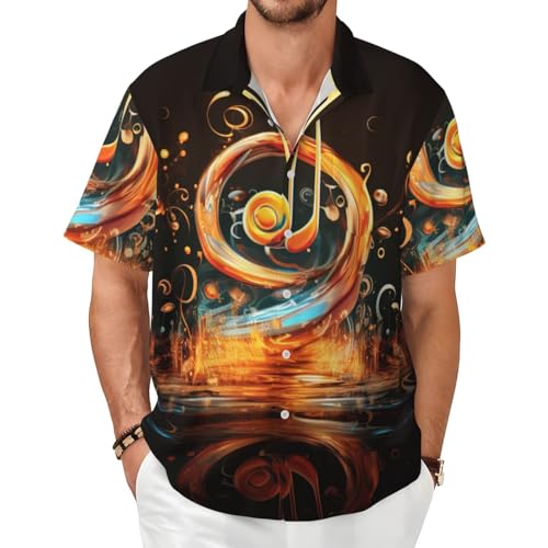 Chemise manches courtes musique homme idéale pour le voyage et le bureau