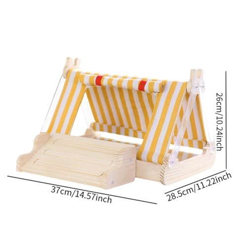 Bothyi Cabana de madeira para esconderijo de porquinhos-da-índia, suprimentos para animais de estima