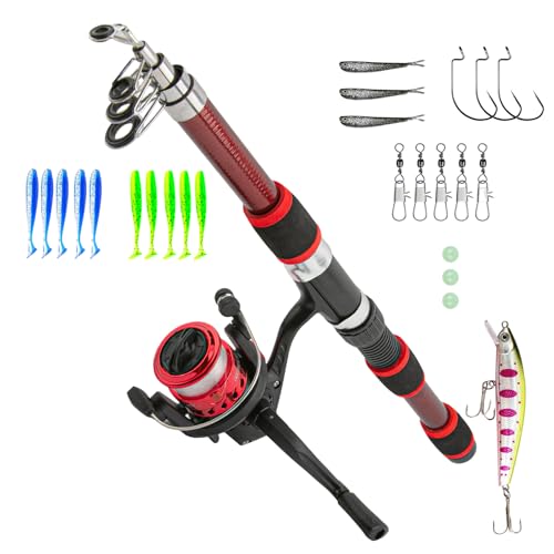 Fishing Kit For Kids - Horse Mouth 1.8m Telescopic Fishing Rod, Fish Set, Beginner Fishss Kit, Smsll Dock Gear Kits, Kids Fish E