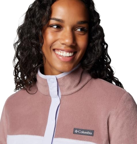 Image of Columbia Womens Benton Springs Half Snap II Pull Over Fleece Jacket, Dark Stone /Canoe /Vintage Blue, 3X