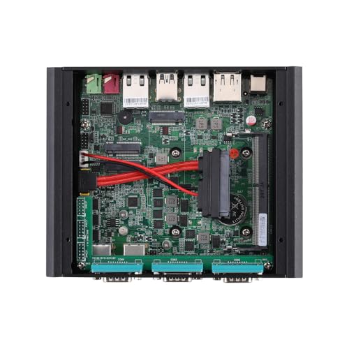 Image of Qotom Fanless Mini Industrial PC Celeron 4305U, 2 LAN, HD+DP, 4 RS232