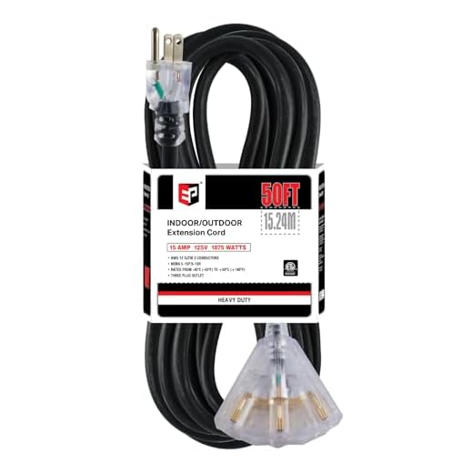 50 Ft Lighted Heavy Duty Extension Cord