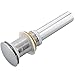 Comllen Modern Lavatory Faucet Vessel Assembly Pop Up Stainless Steel Bathroom Sink Stopper Drain Without Overflow, Chrome Finish