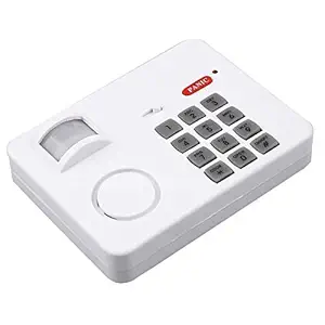 Wireless PIR Motion Sensor Alarm Password Keypad Anti Burglar Home Security Keypad Remote Infrared Detectors for Home Office Door Detectors (13.6 x 10.5 2.7 cm)