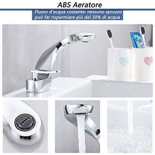 JUNSHENG-Grifo-de-bano-Curvo-Mezclador-Lavabo-Monomando-Grifo-Lavabo-Cromo-Agua-Fria-y-Caliente