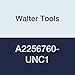 Walter Tools A2256760-UNC1 Paradur HSS Machine Tap, Uncoated, 0.800" Shank Diameter, 1.457" Cutting Length, 5-1/8" Overall Length, 1-8 Size