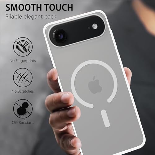 Image of amazon basics Luxury Paper Thin Case Cover for iPhone 17 Air | Matte Finish | Compatible with magsafe | (White, iPhone 17 Air)