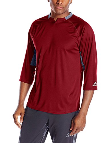 adidas Mäns Fielder's Choice 3/4 ärm Henley