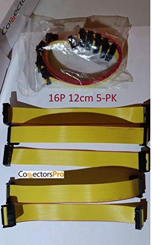 Evita enredos con el cable plano IDC de 16 pines amarillo de 1,27 mm 2