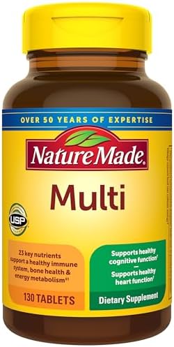Nature Made Multivitamin Tablets with Iron, Multivitamin for Wome...