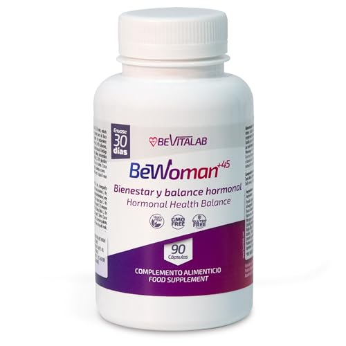 BeWoman+45 BEVITALAB | Suplemento Menopausia Mujer 45+ para Sofocos y Equilibrio Hormonal | Con...