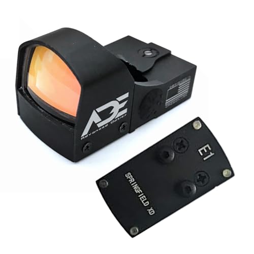 Ade Advanced Optics Compact RD3-009 Motion Awake Red Dot Reflex Sight + Optic Mounting Plate for Springfield XD/XDS/XDM (Non OSP, Non Optic Ready) Pistol