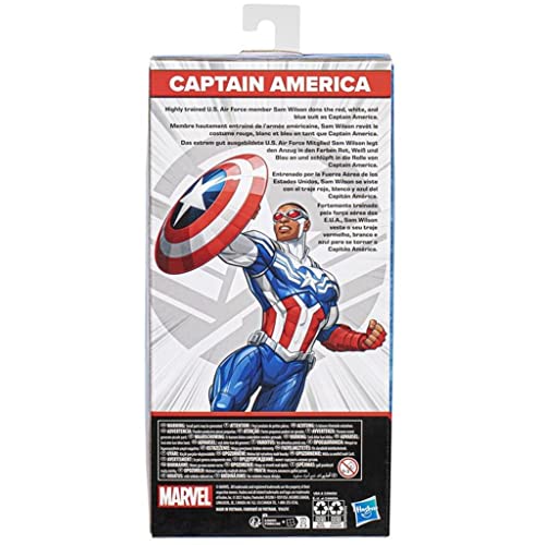 Marvel, Boneco Capitão América Mighty Hero Series, Azul