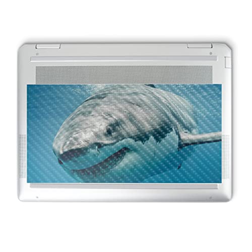 Image of MightySkins Carbon Fiber Skin Compatible with HP Spectre x360 14 inch (2022) Full Wrap Kit - Great White Shark | Protective, Durable Textured Carbon Fiber Finish | Easy to Apply | Made in The USA
