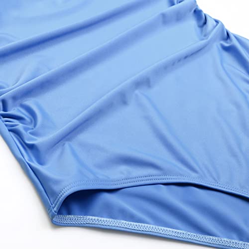 Bhome Maternity One Piece Swimsuit Summer Pregnancy Bathing Suit Spaghetti Strappy Swimwear Blue L #TOP4