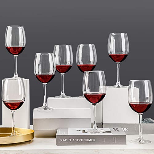 12 Ounce Classic Wine Glasses, Set of 8 White Wine Glasses, Crystal Clear Hand-Blown Stemware for Wedding, Party, Resturant or Any Occassions