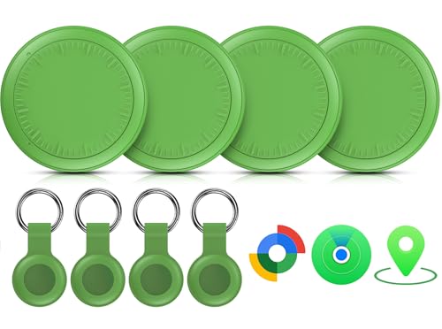 Android Smart Tracker Tag, 4 Pack Air Tracker Buscador de Objetos Bluetooth Funciona con Buscar Google,SmartTag Tracker Localizador Bluetooth, Rastreador para Llaves, Cartera, Equipaje, Mochila