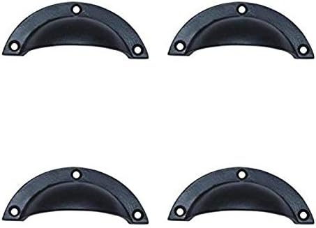 Adonai Hardware Kittim Antique Iron Drawer Pull (Black Powder Coated)
