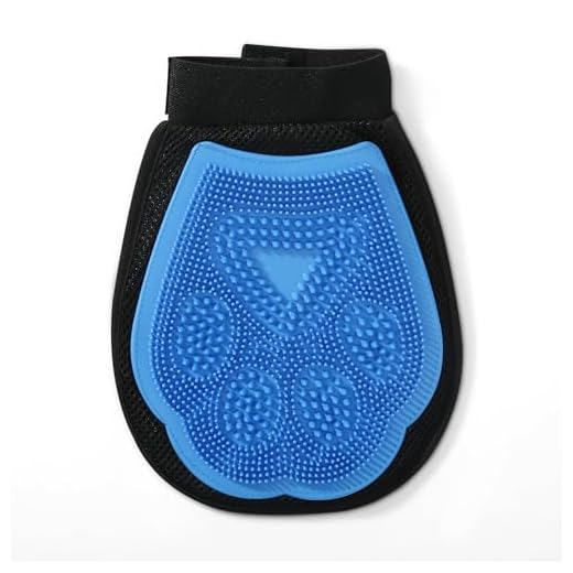 Wags & Wiggles Dual Sided Dog Grooming Glove with Rubber Paw - 2-in-1 Grooming Glove | Fun Dog Grooming Tool for Brushing, Massaging, and Scrubbing | Velour Side Acts as Fur Remover