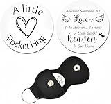 ShiQiao Spl Memorial Gifts for Loss of Loved One Sympathy Remembrance Gift Pocket Hug Token Keychain Coin Bereavement Condolence Gifts for Women Men Boys Girls with PU Leather Key Chains