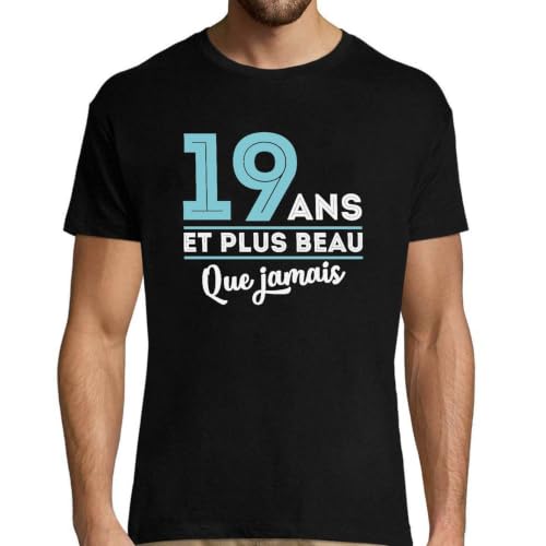 T-shirt homme 19 ans rigolo pour animer vos fêtes de famille et anniversaires