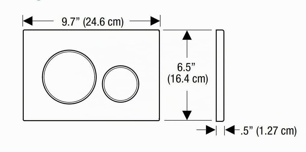 Geberit, Placca di comando Sigma20 115.882.14.1, per risciacquo a 2 quantità, colore nero opaco, cromo 115882141