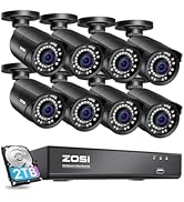 ZOSI 防犯カメラ屋外2台＆８CHレコーダー HDDなし ZOSI 防犯カメラ屋外2台＆8CHレコーダー HDDなし ZOSI 公式】アナログ