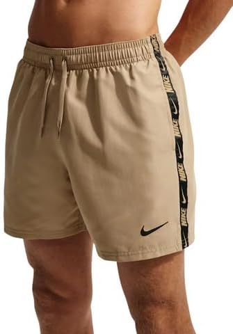 Nike Nike Swim Breaker Logo Tape 5 Inches Volley Short Parachute Beige Swim Trunks Unisex – Adult