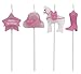 Creative Converting 4 Count Molded Pick Sets Birthday Cake Candles, Multicolor