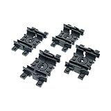  Bausteine gebraucht 4 x Lego System Schiene neu-dunkel grau Flex Gleis flexibel beweglich Segment Eisenbahn Zug RC Train für Set 3677 7938 7939 4535745 64022c00 88492c00