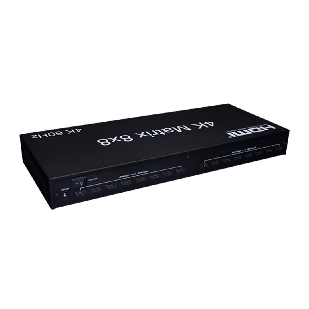 Conmutador de matriz HDMI 8×8, 4K @60Hz, 3D, control RS232
