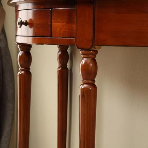 Consola de madera moderna para pasillo estrecho y mesa de entrada de lujo 3