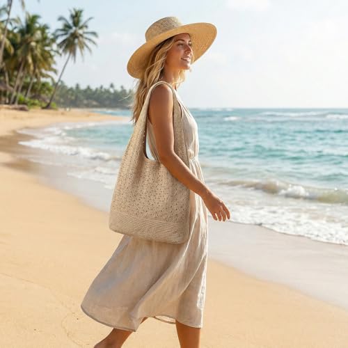 Bolso Tote de Playa de Crochet para Mujer miniatura 2