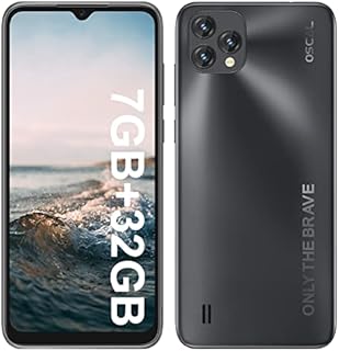 OSCAL Mobile Phone, C60 SIM Free Unlocked Smartphone, 6.528" HD+ Display, Max 7GB RAM, 32GB, microSD 1TB expandable, Dual SIM, 4780mAh Battery, 13MP+5MP, Android 11, Face ID, 2 Year Warranty, Black