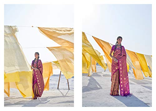 NK Textiles purple banarasi silk saree – image 2
