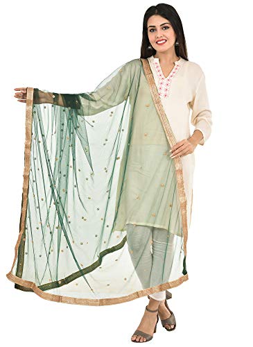 Image of YOUTHQUAKE Women's Embroidered Net Dupatta