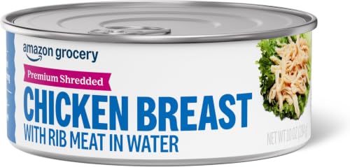 Amazon Grocery, Premium Shredded Chicken Breast, 10 Oz (Pack of 6)