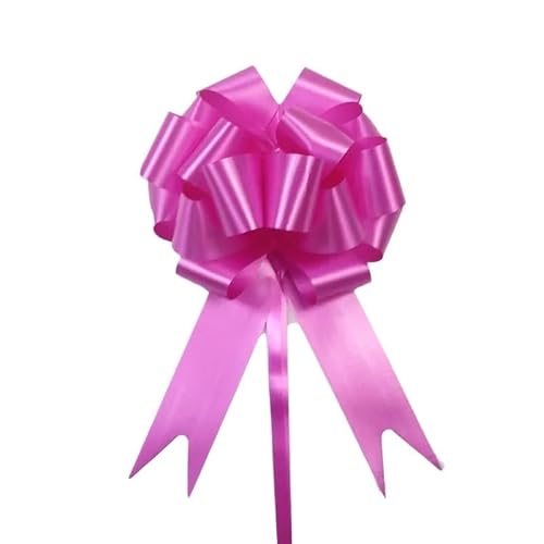 ASMJHQCLW Ribbon Bow Gift Wrapping, Pull Bows 30 pcs Multicolor 3cm x 120cm Car Decoration(Rosered)