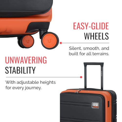 Image of Urban Jungle by Safari Hold-All Premium Top-Open Trolley Bag Set of 2, Cabin & Medium Luggage, Hardside Polycarbonate Suitcase with 8 Silent Wheels and TSA Lock (Orange)
