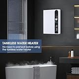 Upgrade Tankless Water Heater Electric 9KW 240V, On Demand Instant Endless Hot Water Heater with Self Modulates to Save Energy Use (White-27KW) - Image 6