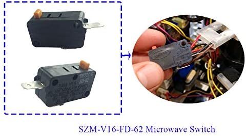 Miniatura 3 de LONYE WB24X829 WB24X830 Reemplazo del interruptor de puerta de microondas para microondas GE D3V-16G-3C25 SZM-V16-FD-62