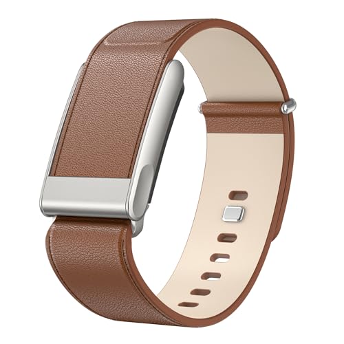 omee Leather Band Compatible with Whoop 5.0 Bands Strap Men Women Genuine Leather Rugged Durable Replacement Wristbands Straps for Whoop 5.0 Bands