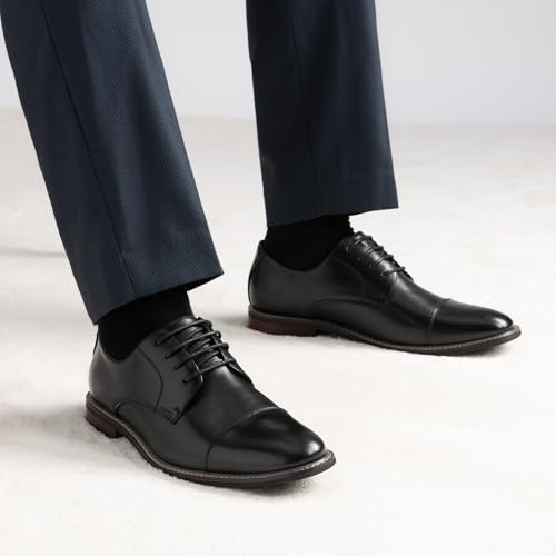 Bruno Marc Bruno Marc Men's Prince Classic Modern Formal Oxford Lace Up Dress Shoes,Size 10,Black,BMUMOX2528